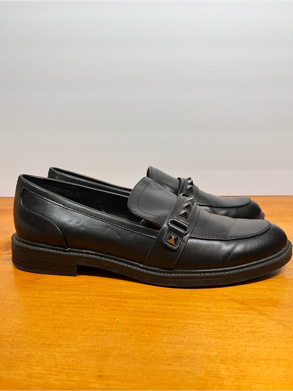 Marc Fisher Classic Black Men’s Loafers with Stud Accent